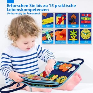 Juguete Sensorial Montessori para Bebés, Tableros de Actividades para Viajes, <span class=keywords><strong>Libros</strong></span> Sensoriales de Fieltro, de <span class=keywords><strong>1</strong></span> a 5 Años, Juguete Educativo para Niños y Niñas - Product Image 6