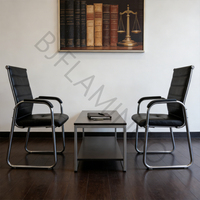 Chaise de bureau ergonomique rembourrée empilable à prix de gros Bjflamingo, chaise de réception pour événements et réunions avec accoudoirs