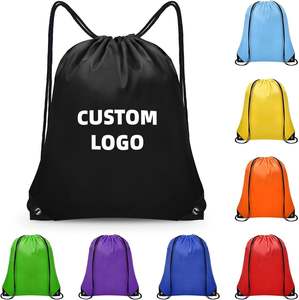 Wholesale Custom Logo <b>Drawstring</b> Bags Polyester Sports Gym <b>Backpacks</b> for Promotions - Product Image 1