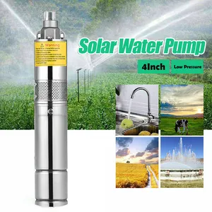 Pompa Air celup pertanian 96v 750w 4 inci, pompa air sumur dalam tenaga surya