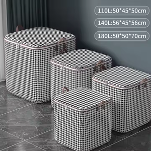 Caja de Almacenamiento Rectangular Moderna de Bambú para Edredones y Ropa, Organizador Plegable para Guardar Mantas en el Armario, para el Hogar o el Automóvil - Product Image 6
