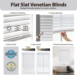 Tende Veneziane in Legno Elettriche Integrate di Alta Qualità, Facili da Pulire, Impermeabili, con Filtraggio della Luce per Cucina - Product Image 2