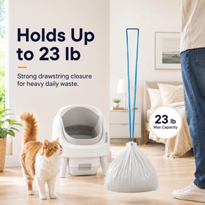 Replaced Trash Bags-6 Rolls 120 Packs ELS PET <b>Cat</b> <b>Litter</b> Box Waste Bag for ELS PET Automatic Self-Cleaning <b>Cat</b> <b>Litter</b> Box - Product Image 3