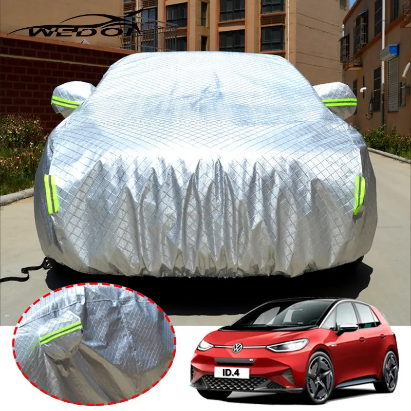 Car Cover For VW ID.3 ID.4 ID.6 All Weather Waterproof Outdoor Full Cover Rain Sun UV Protection with Zipper Door kits