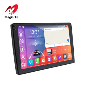 QLED Unit kepala Audio mobil, <span class=keywords><strong>Android</strong></span> 14 inci 9/10 inci Universal GPS Navigator 8 + 128G 1280*720 Amplifier DSP CarPlay dasbor - Product Image 2