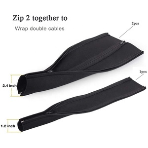 Gọn gàng dây Tổ Chức Công cụ Giá máy tính để bàn quản lý cáp khay với dây kéo nylon tay áo và clip dưới bàn Băng mô hình - Product Image 2