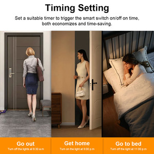 Tuya Smart Life 1 <span class=keywords><strong>2</strong></span> 3-Gang-Fernlichtschalter Wifi-Drucktasten schalter Wand Drahtlose Mehrfach steuerung Alexa Google Home Voice - Product Image 2