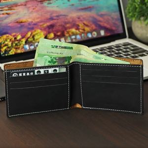 Porta-cartões de Couro PU Vintage com Gravação a Laser, Carteira Masculina Personalizável em Couro Sintético Gravável a Laser - Product Image 3