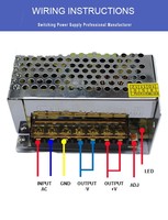 Alimentation à découpage GYUSPW DC24V 100W 120W, entrée AC 100-240V vers sortie DC24V, SMPS pour équipements de sécurité et de communication