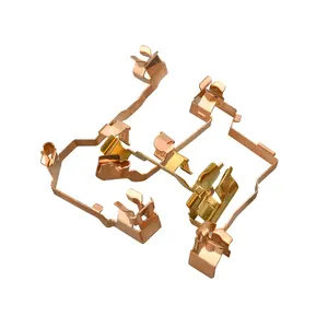 Customized 5 Pin Electrical Switch Socket Metal Brass Copper Connector Parts