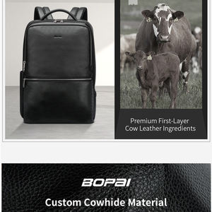 Оптовая Продажа high end Бизнес инициатива социального соответствия bopai Бизнес Теплые Анти-кражи 15,6 дюймов ноутбук usb зарядка класса люкс ручной работы, изготавливаемая на заказ, для мужчин, настоящая кожа, рюкзак - Product Image 2