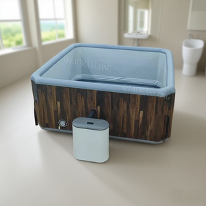 Bain à remous gonflable carré en gros, spa de massage portable d'extérieur à structure Drop Stitch pour le fitness - Product Image 1