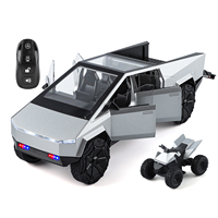 Modèle de camionnette lourde en alliage moulé sous pression 1:24, télécommandé, avec son et lumière, plusieurs pièces ouvrables, jouet à rétrofriction, qualité supérieure