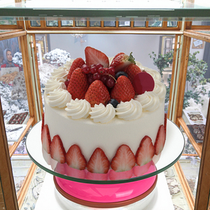 Factory Direct Sale <strong>Rotating</strong> Round Transparent Tempered Glass <strong>Rotating</strong> Turntable Cake Decorating Kits - Product Image 1