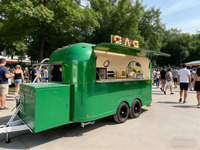 Camion de restauration rapide en acier inoxydable et fibre de verre, prix usine, remorque de concession, service alimentaire mobile rétro chinois, résistant à la rouille