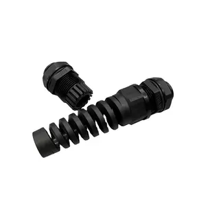 Factory Supplier Bend Strain Relief Nylon Black White Spiral flex Cable Gland