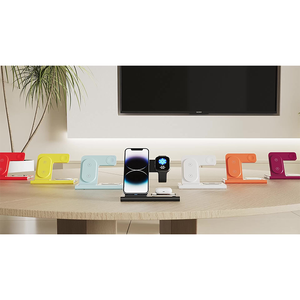 Garantía de satisfacción <span class=keywords><strong>Cargador</strong></span> 3 en 1 <span class=keywords><strong>Cargador</strong></span> inalámbrico de carga rápida Diseño único para reloj inteligente, auriculares y teléfono inteligente - Product Image 6