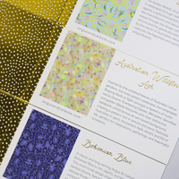 Manchon en papier 350 g/m² à motif couleur imprimé sur mesure avec logo doré à chaud pour emballage de torchons avec autocollant 3M