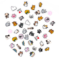 PVC-Material Tierfiguren Clog-Charms Schuhdekorationen Kundenspezifischer Großhandel Niedliches Katzendesign 2,5-3,5cm Für Alle Geschlechter Hergestellt in Fujian China