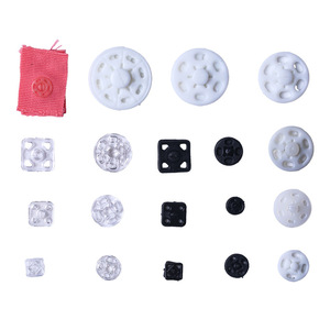 Transparent Nylon Snap Buttons 10-23mm Round Eyelet Fasteners For Shirts Suits Knitwear Pants Work Clothes - Product Image 1