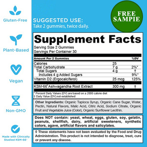 Suppléments végétaliens d'Ashwagandha de marque privée gratuits OEM/OBM/ODM - Product Image 5