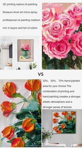 Vivace Dipinto a Olio Moderno di Tulipani, Stampa Digitale Realistica di Fiori su Tela, Arte Murale per Soggiorno e Camera da Letto - Product Image 5