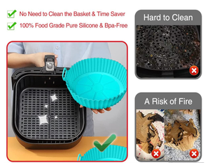 OKSILICONE <span class=keywords><strong>Accessori</strong></span> da Forno: Tappetino in Silicone Riutilizzabile per <span class=keywords><strong>Friggitrice</strong></span> <span class=keywords><strong>ad</strong></span> <span class=keywords><strong>Aria</strong></span>, Facile da Pulire, Sostitutivo della Carta Forno - Product Image 6