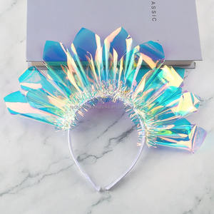 Bandeau lumineux à paillettes pour la fête de Noël <span class=keywords><strong>d</strong></span>'<span class=keywords><strong>Halloween</strong></span>, cerceau à cheveux à paillettes arc-en-ciel pour performance sur scène de concert de rave, vente en gros - Product Image 5