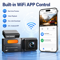 Caméra embarquée 2K pour la sécurité automobile, enregistreur vidéo arrière 1080P avec audio, Plug and Play, vision nocturne WDR, capteur G, verrouillage automatique