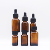 Botol cairan foundation, botol serum kaca Losion kemasan kosmetik amber, tutup bambu 5ml 10ml 15ml 20ml 30ml 50ml 100ml