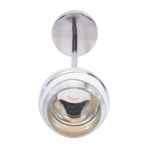 Porte-bougie votif rond avec support, design en métal et verre, chandelier pour centre de table, élégant - Product Image 4
