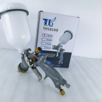 Pistolet de peinture HVLP à alimentation par gravité, basse pression, haute atomisation, en aluminium, capacité du gobelet 600cc, personnalisable OEM pour l'art et l'artisanat (1