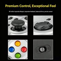 Manette de jeu sans fil programmable 2,4 GHz avec mappage personnalisé et double vibration turbo pour PC