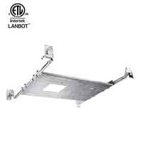Plaque de montage en acier galvanisé pour barres de suspension réglables, pour downlights encastrés sans cadre de 2 à 8 pouces, nouvelle construction