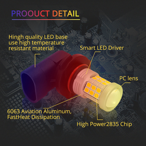 Nhà máy mới OEM 12V LED Sương Mù Ánh sáng bóng đèn H10 6000K 36SMD CSP CANBUS 360 siêu sáng xe DRL ánh sáng - Product Image 5