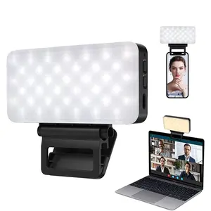 3000mAh 5W Rechargeable Smartphone Téléphone Clip LED Remplir selfie lumière Live Streaming Maquillage Webcam Éclairage Zoom Appel Clip Lumière