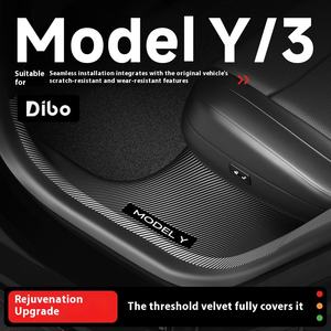 Bande <span class=keywords><strong>de</strong></span> seuil <span class=keywords><strong>de</strong></span> <span class=keywords><strong>porte</strong></span> en daim Dibo Protection <span class=keywords><strong>de</strong></span> siège arrière anti-coup <span class=keywords><strong>de</strong></span> pied pour les nouveaux accessoires intérieurs Tesla Model Y/3 - Product Image 6