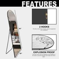 Kaca lantai, cermin lantai panjang penuh mewah, desain Modern gaya melengkung estetika kaca untuk dekorasi kamar langsung dari pabrik