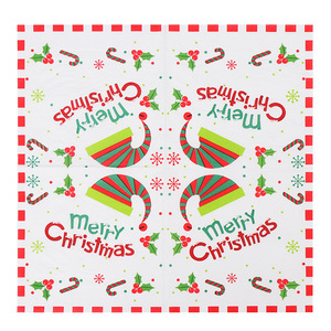 Tovaglioli di Carta Natalizi Personalizzati con Motivo Babbo Natale, Eleganti e di Lusso, in Raso, per Capodanno - Product Image 5