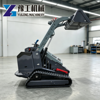 YG New Mini Skid Steer Loader Mesin Diesel dengan Track Crawler Kapasitas Bucket 0.15m Momen Beban Tinggi Tinggi Pemuatan Maksimum 2000mm