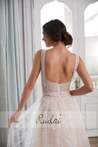 Ruolai QW01752 <span class=keywords><strong>Vestidos</strong></span> de <span class=keywords><strong>fiesta</strong></span> sin mangas con cuentas brillantes <span class=keywords><strong>Vestidos</strong></span> de noche de sirena con tren desmontable - Product Image 5