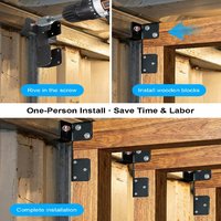 Support de toit pour conteneur maritime JH-Mech compatible avec les poutres en bois 2x4 et 2x6, supports de poutre en acier thermolaqué pour conteneur maritime