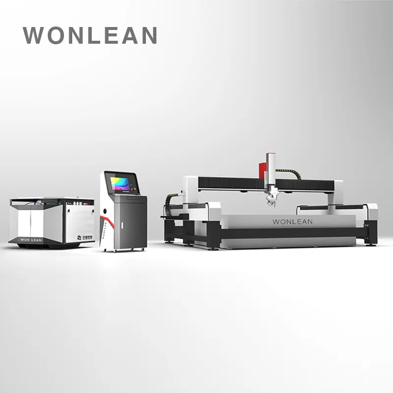 WONLEAN Cnc 5 Axis Water Jet Cutting Aluminum Plate High Pressure Water Jetting Equipment For Sale