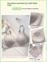 얇은 스타일 젤리 고정컵 노라인 속옷 작은 가슴 모아주는 처짐 방지 와이어프리 여성 브라 얇은 스타일 브라