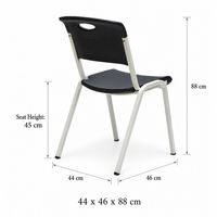 Chaise Commerciale Compacte, Empilable, Stable et Polyvalente pour Salles de Classe, Cafétérias, Hôtels, Traiteurs et Cuisines