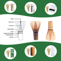 Ensemble de fouets à matcha JIAHUI personnalisable, écologique, de qualité alimentaire, avec étui en bambou et design Japandi