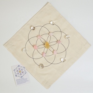 Venta al por mayor puntos de cristal naturales colorido conjunto de rejilla de cristal curativo DIY piedras de meditación Chakra Kit de energía - Product Image 1