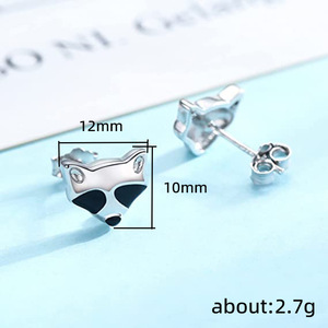 Mini boucles d'oreilles clous en forme de renard, style coréen et japonais, mignonnes, unisexes, bijoux d'oreille animaux pour femmes, pour le quotidien, tenue décontractée, cadeau - Product Image 5