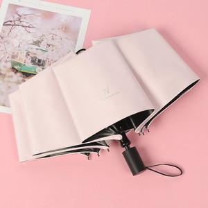 ร่มพับป้องกันรังสียูวีขายส่ง, ร่มกันแดด-กันฝนเคลือบสีดำ 190T Pongee โครงเหล็กทนลม จัดส่งรวดเร็ว - Product Image 1