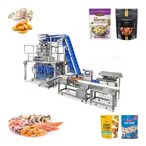 Horizontal Frozen Food Stand Up Zipper Bag Pouch Doypack Packaging Packing Machine